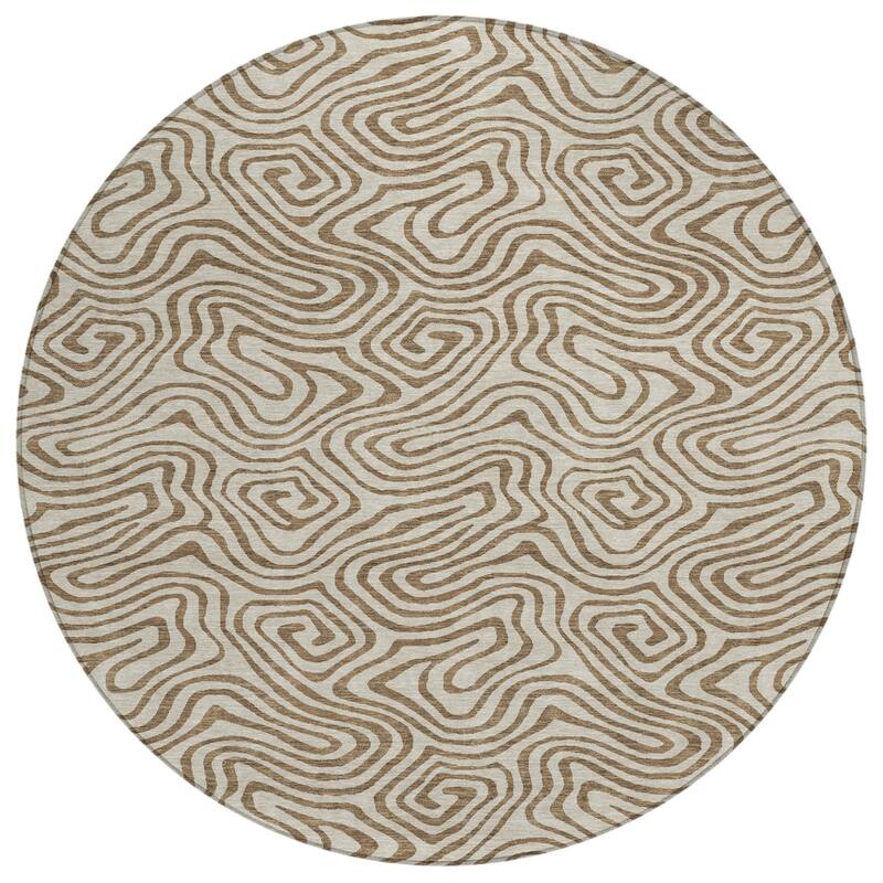 HomeRoots Abstract Transitional Rectangle Outdoor Rug