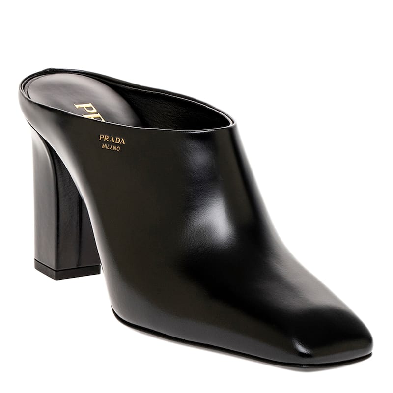 Prada Mules in Brushed Leather - 40 EU