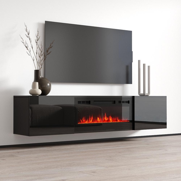 72 tv stand with fireplace sale