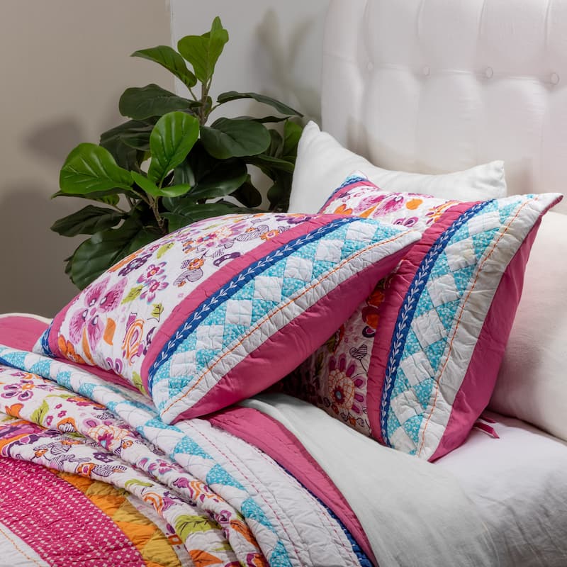Carly Cotton Sham - Pink