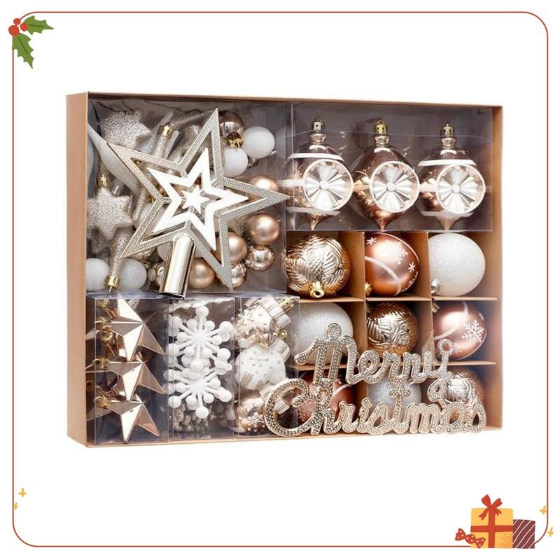 70 Shatterproof Christmas Ball Ornaments Set - N/A - Multi