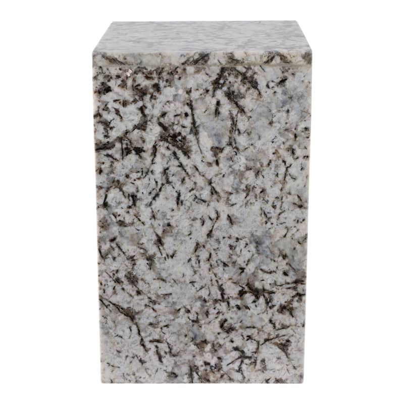 Marble Accent Table Sleek Geometric Lines and Minimalist Aesthetic - 12" x 12" x 20"