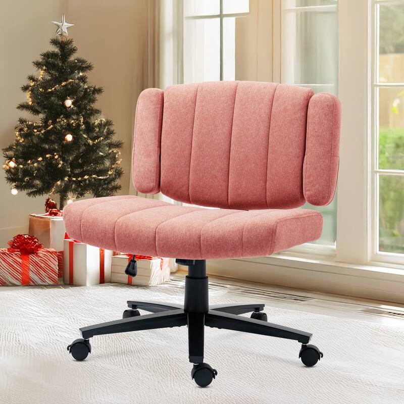 Ergonomic Fabric Office Chair, Adjustable Swivel Executive Desk Chair with Wheels