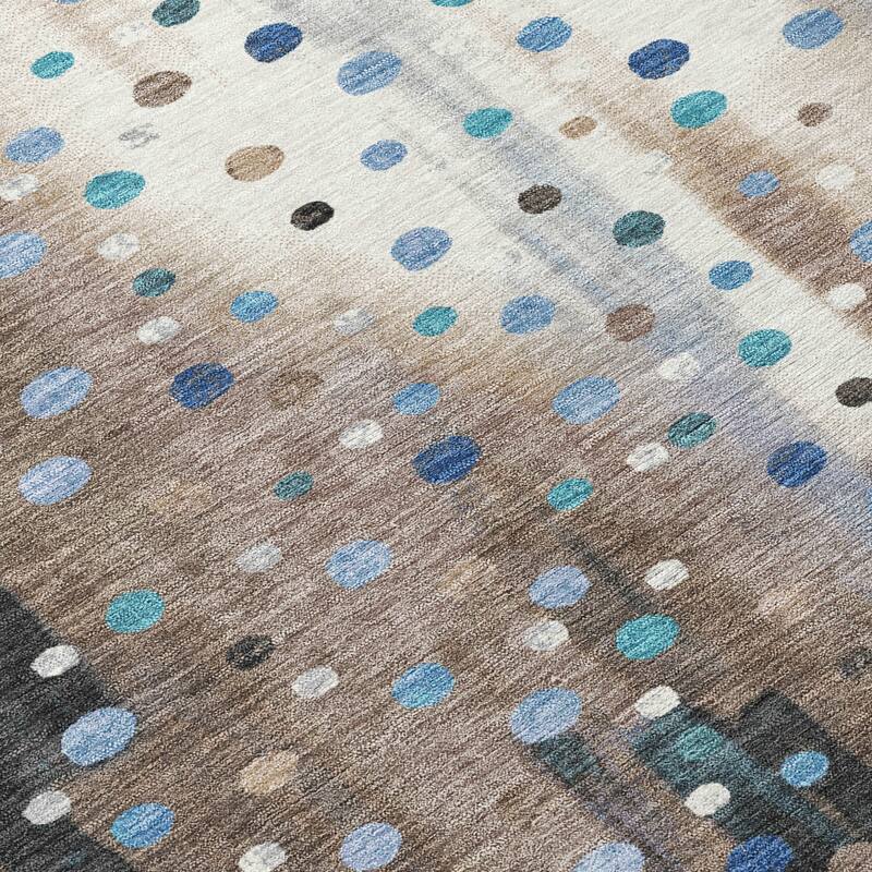 Machine Washable Indoor/Outdoor Modern Confetti Chantille Rug