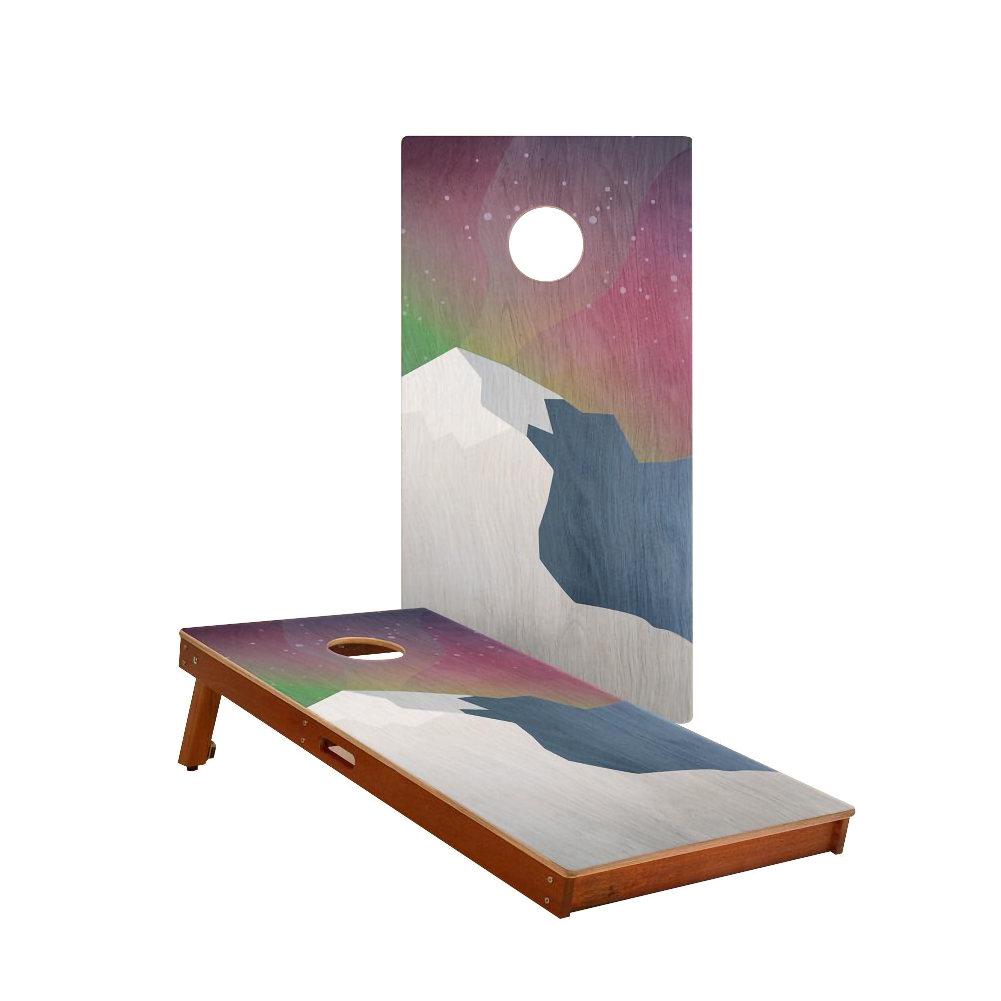 Aurora National Park Solid Mahogany All-Weather Cornhole Boards