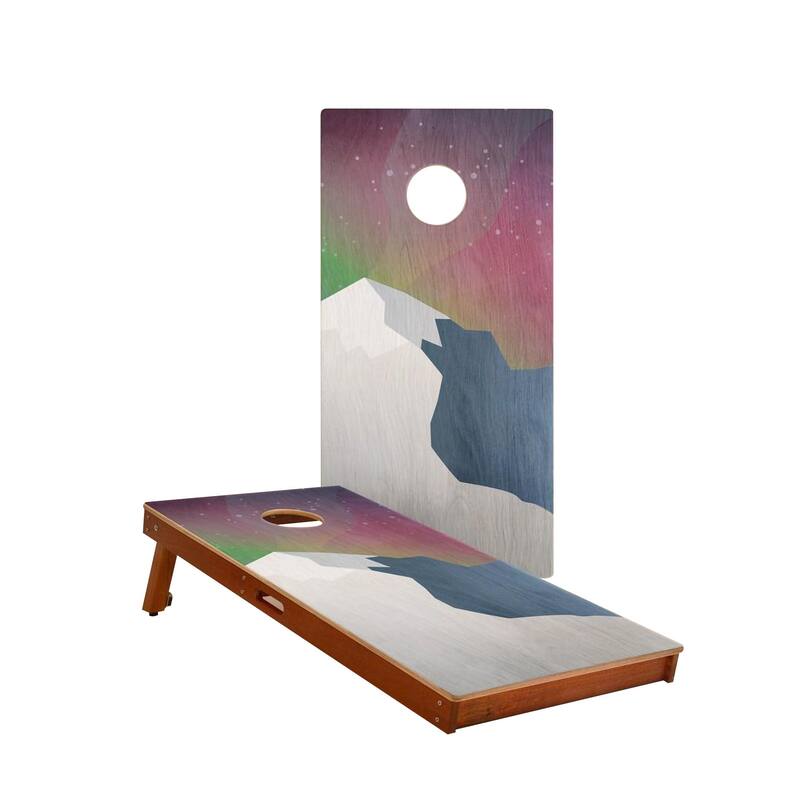 Aurora National Park Solid Mahogany All-Weather Cornhole Boards - NO Bags - NO Accessories