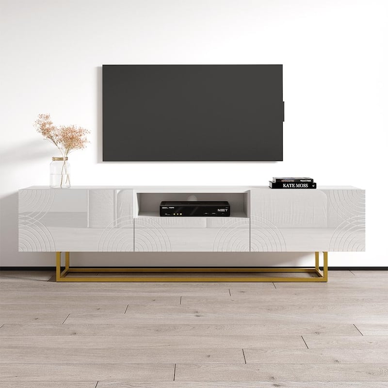 Ronda 01 75" TV Stand - White