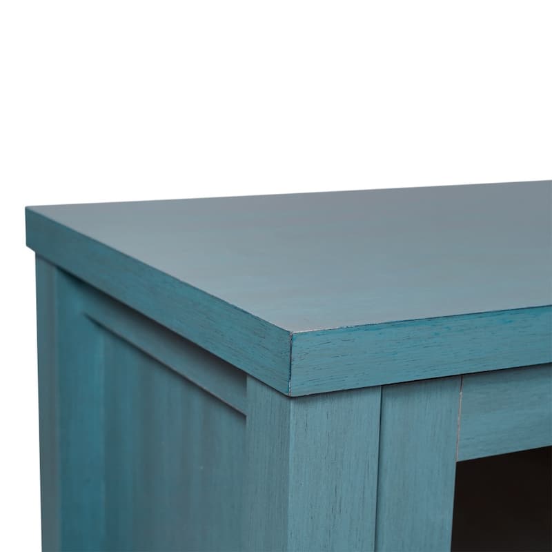 Engineered Wood Buffet Sideboard Storage Cabinet w/ 2 Drawers, Doors - 59"W x 16.5"D x 29.75"H