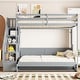 preview thumbnail 1 of 24, Full Over Full Size Murphy Bed with Hydraulic Lift & Desk Design