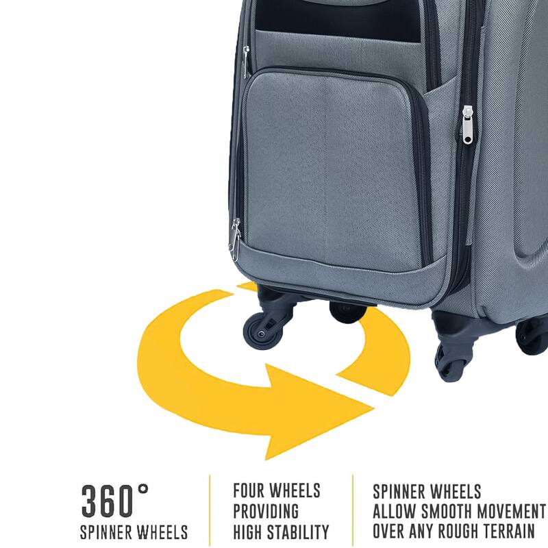 (20+24) Travel case two-piece suitcase set Oxford trolley case without password lock universal wheel + Oxford cloth backpack