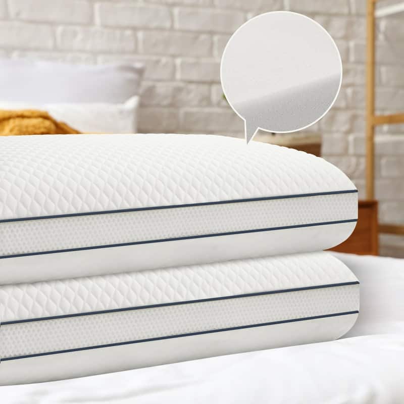 2-Pack Memory Foam Pillow, Cooling & Soft - Standard