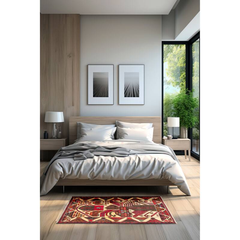 ECARPETGALLERY Hand-knotted Teimani Beige Wool Rug - 2'11 x 4'7