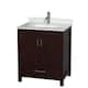 Option Espresso / White Carrara Marble Top
