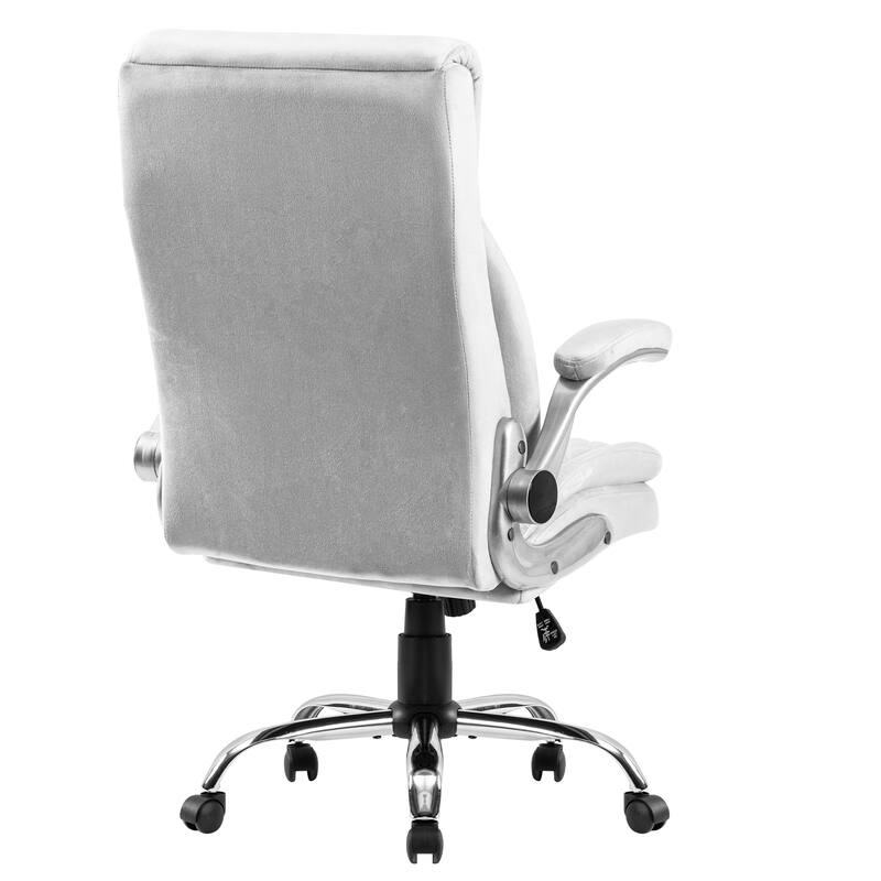 Velvet Home Desk Office Chairs, Adjustable High Back Swivel Accent Chair, Ergonomic Chair with Lumbar Support and Wheels - N/A