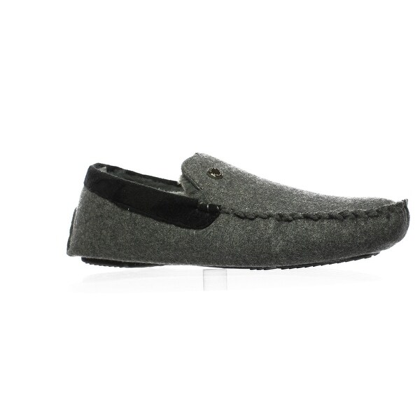grey moccasin slippers mens