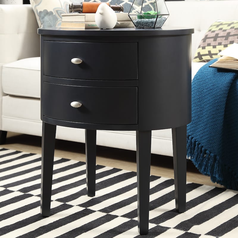 Aldine 2-drawer Oval Accent Table by iNSPIRE Q Bold