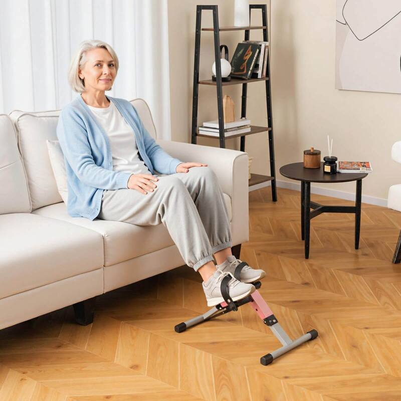 Costway Portable Desk Bike Peddler Machine with Adjustable Resistance - See Details