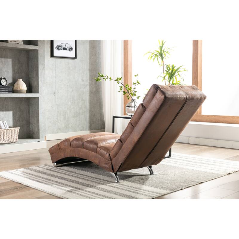 Linen Long Chaise Lounge Massage Recliner