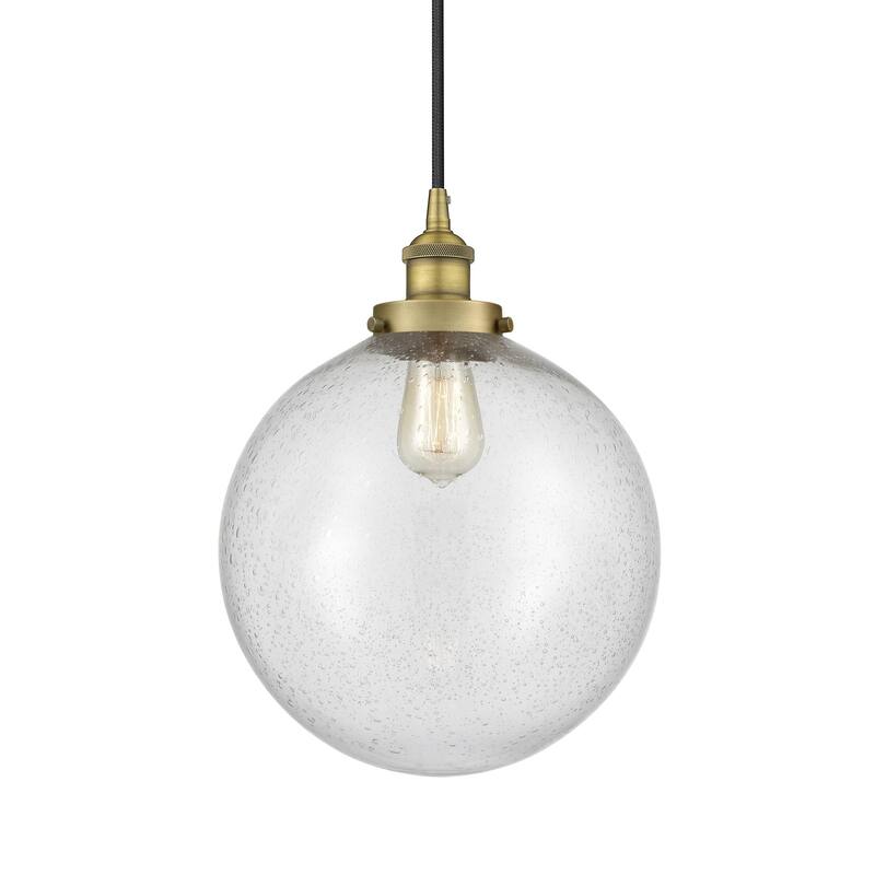 Innovations Lighting 616-1PH-16-12 Beacon Pendant Beacon 12" Wide - Brushed Brass / Seedy