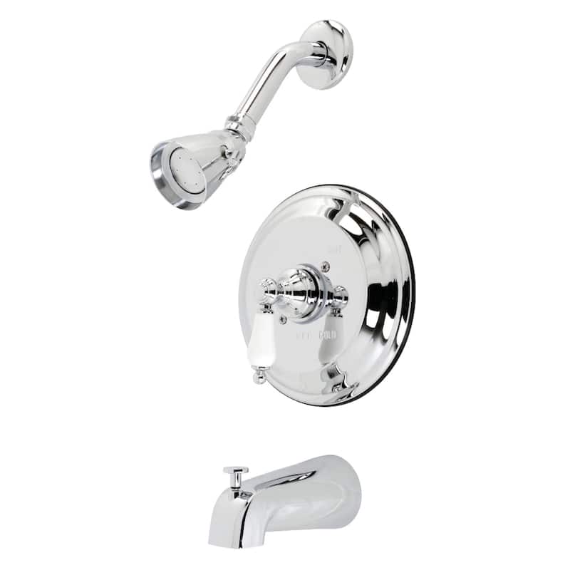Kingston Brass Restoration Tub and Shower Faucet - Polished Chrome
