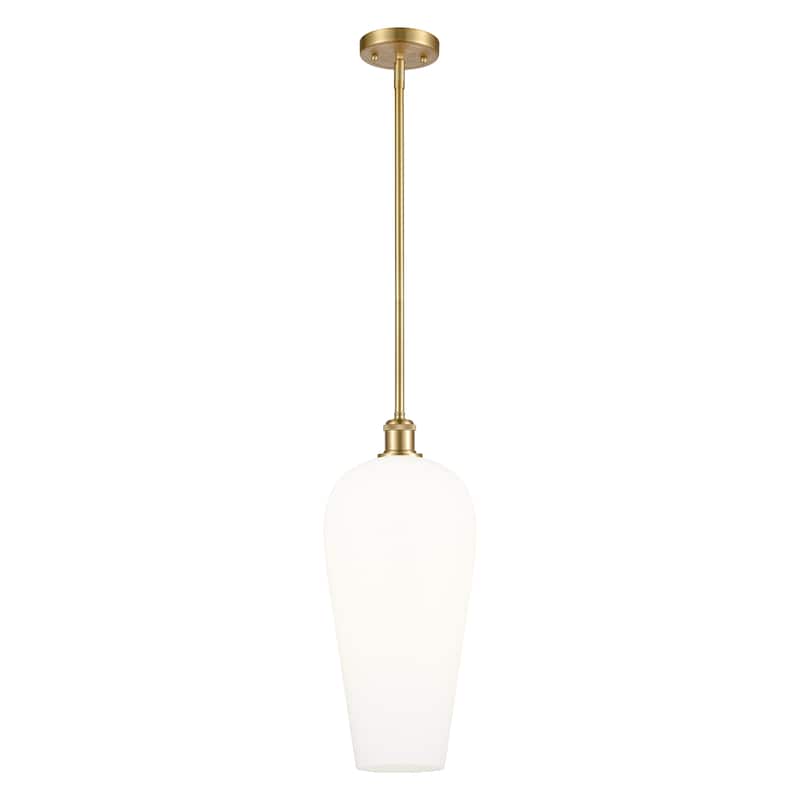 Innovations Lighting Endless Possibilities Ballston - Chelsea - 1 Light 8" Stem Hung Mini Pendant - Satin Gold/White