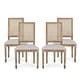 preview thumbnail 28 of 58, Regina Wood and Cane Upholstered Dining Chair (Set of 4) by Christopher Knight Home