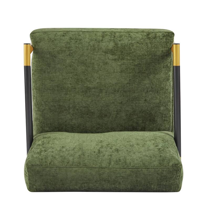 Varsts Modern Upholstered Accent Chair with Wood Frame, Emerald by Christopher Knight Home