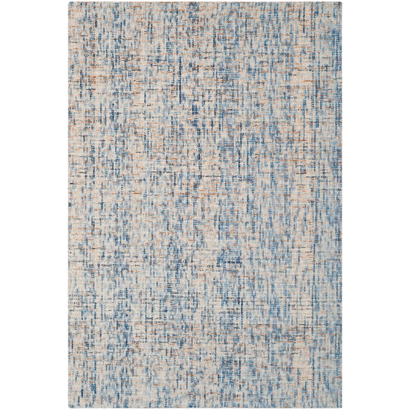 SAFAVIEH Handmade Abstract Lotje Modern Wool Rug - 2' x 3' - Dark Blue/Rust