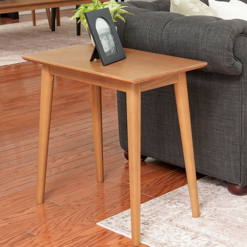 Plank and Beam Mid-Century Rectangular Side Table - 24" - Pecan
