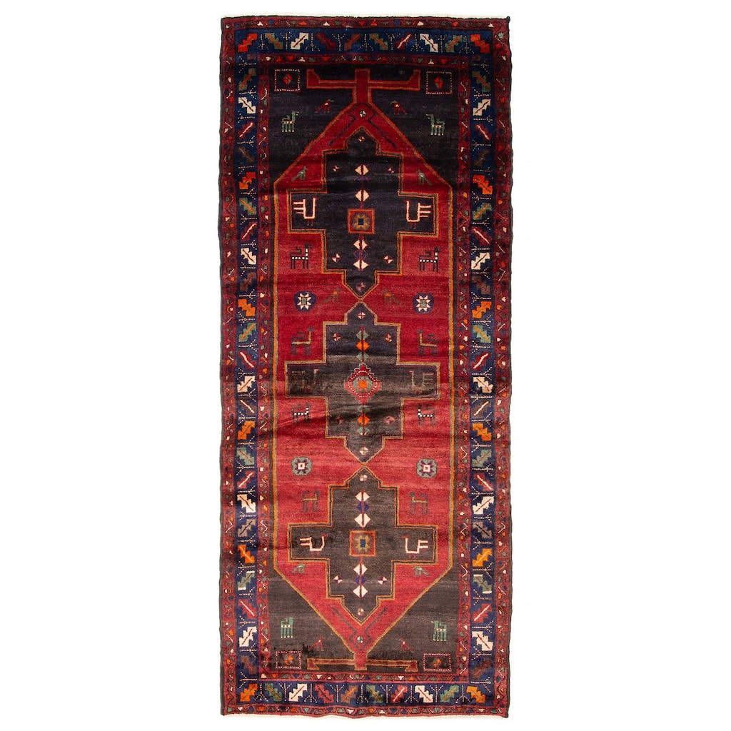ECARPETGALLERY Hand-knotted Anadol Red Wool Rug - 3'7 x 9'0