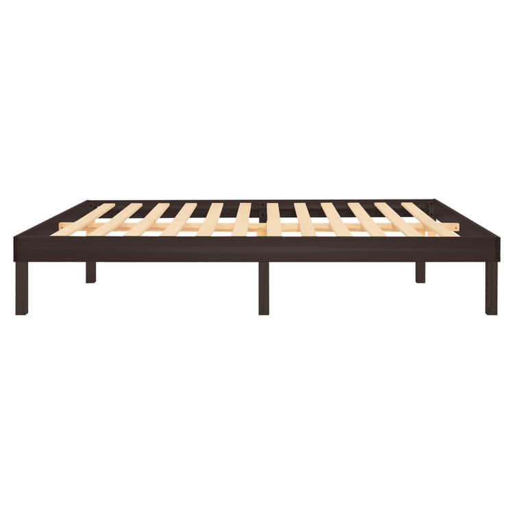 14 Inch Solid Pine Wood Platform Bed Frame No Squeak Bed Frame with Wooden Slats No Box Spring Needed