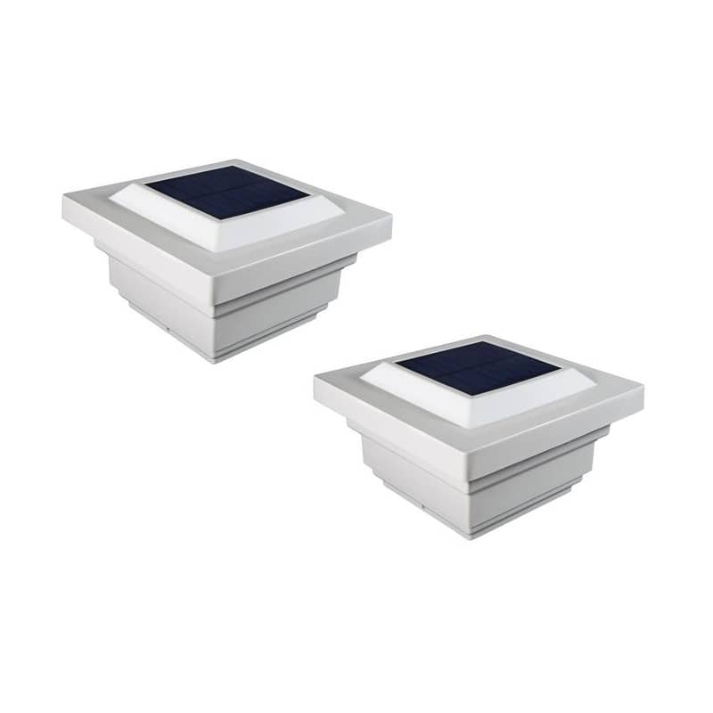 Classy Caps 4x4 PVC Regal Solar Post Cap (Set of 2)