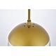 preview thumbnail 11 of 9, Elian 1-Light Plug in Pendant with frosted white shade - 8" Diameter