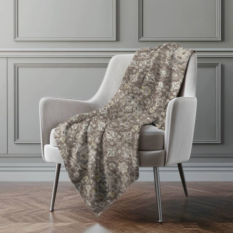 Premium Machine Washable ASB94 Traditional Global Sherpa Throw Blanket