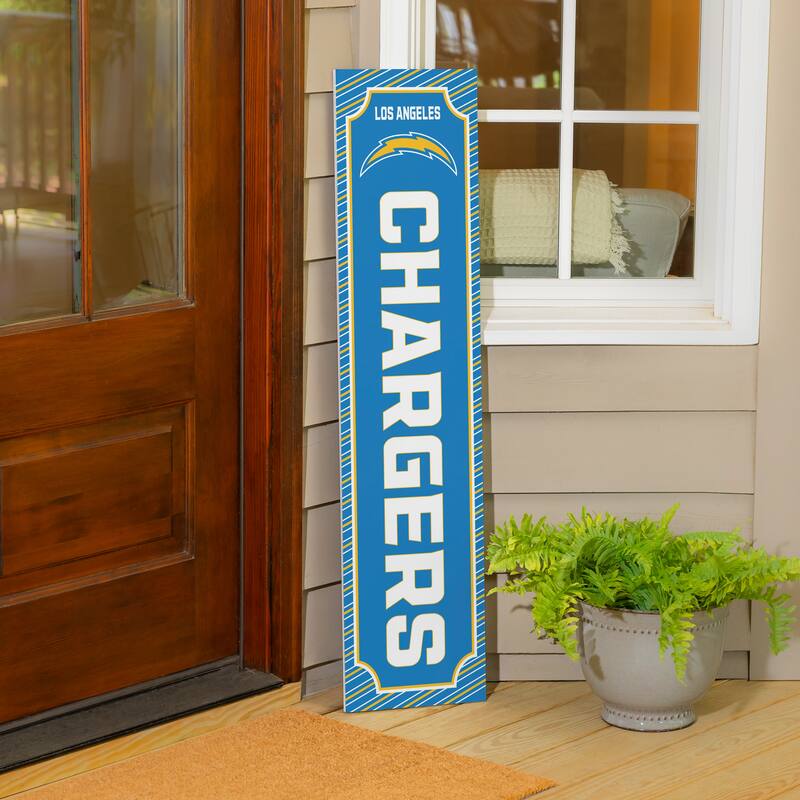 47" Double Sided Seasonal Porch Leaner, Los Angeles Chargers - 47" x 11.25"