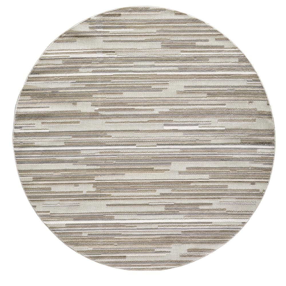 Domani Napa Ombre Textured Stripe Indoor/ Outdoor Rug