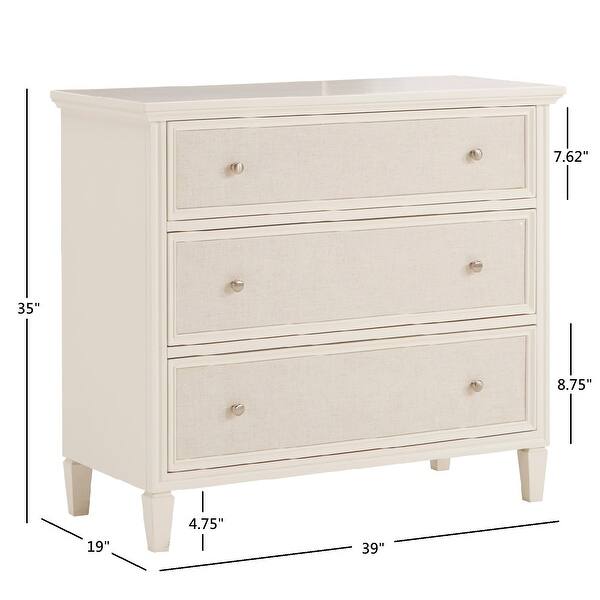 Copper Grove Bons White Finish Beige Linen Drawer Face Dresser Overstock 26298381 3 Drawer Discover more latest collections of dresses at stylewe.com.