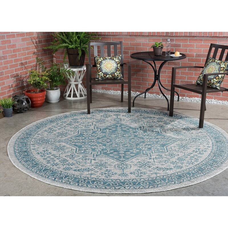 Colonnade Traditional Medallion Indoor/Outdoor Area Rug