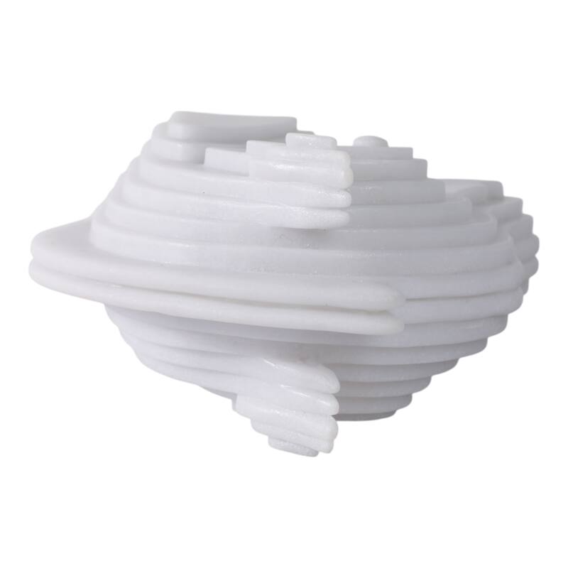 Resin Sculpture Layered Modern Horse Bust Design - 12" White - 9.5" x 5" x 12"