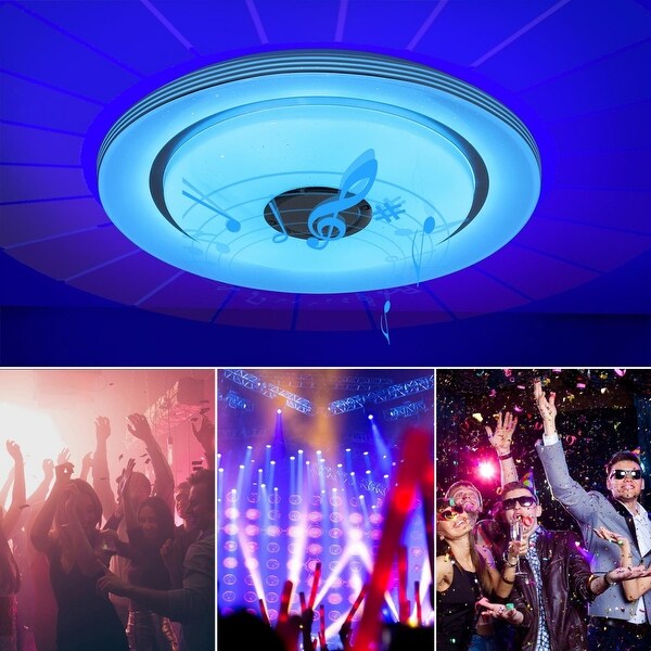 36W Music LED Ceiling Light With Bluetooth Speaker And Remote