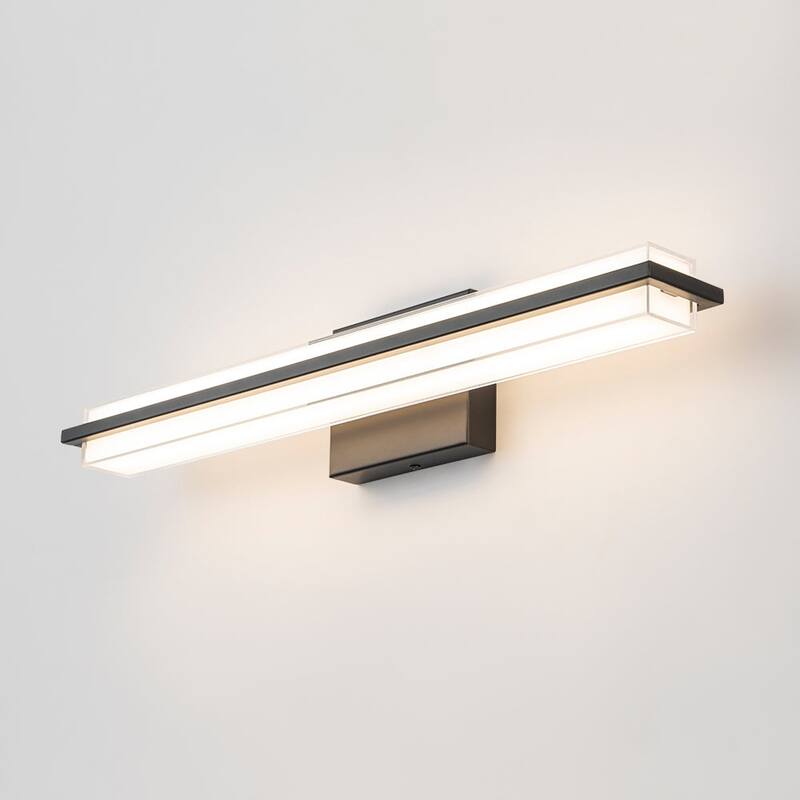 Contemporary Dimmable LED Rectangular Vanity Wall Sconce 24.6in
