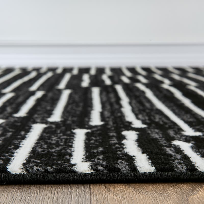 World Rug Gallery Boho Stripe Design Area Rug