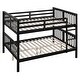 preview thumbnail 12 of 16, Full over Full Bunk Bed with Ladder for Bedroom, Guest Room Furniture-White