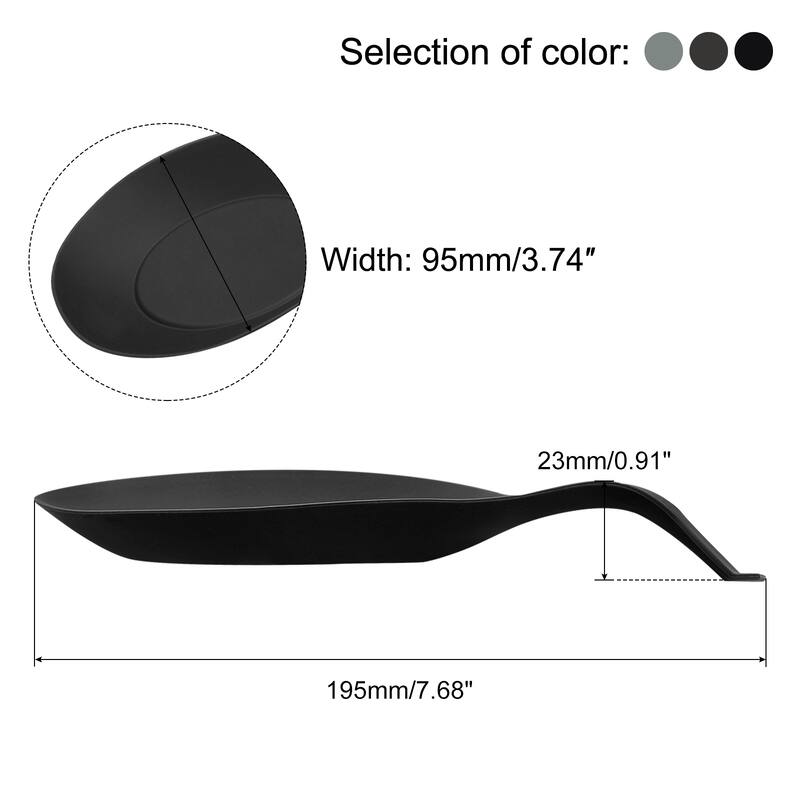 3.74" Silicone Spoon Rest Kitchen Utensil Holder 1 Set/3pcs - Black, Light Gray, Dark Gray