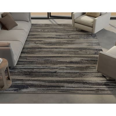 Domani Dreams Abstract Striped Modern Rug