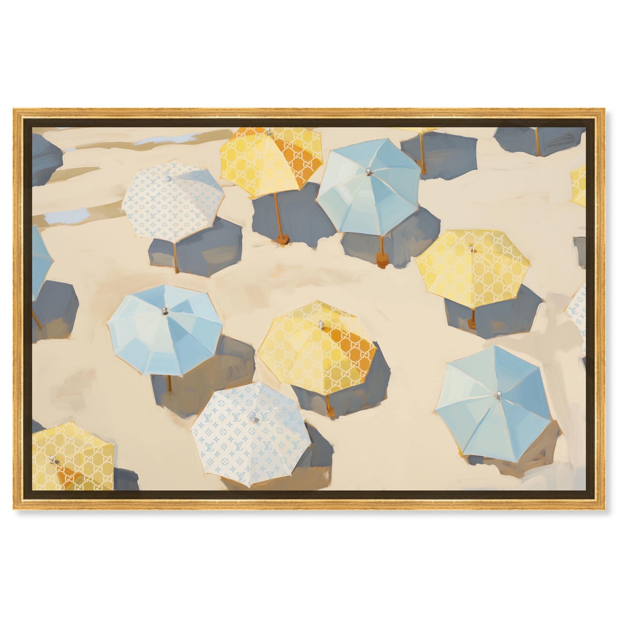 Beach View from the Sky Canvas Glam Beach Wall Art by Art Remedy