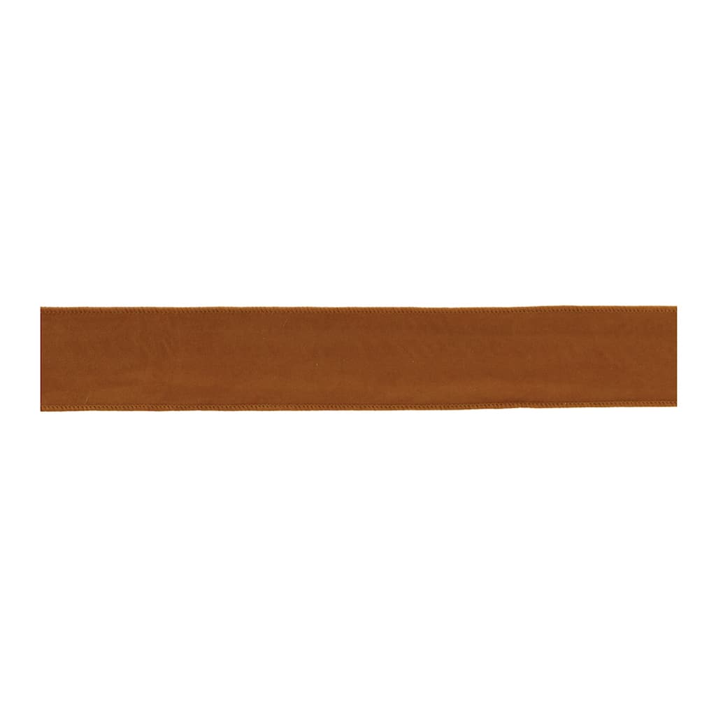Burnt Orange Polyester Wired Ribbon (Set of 2)