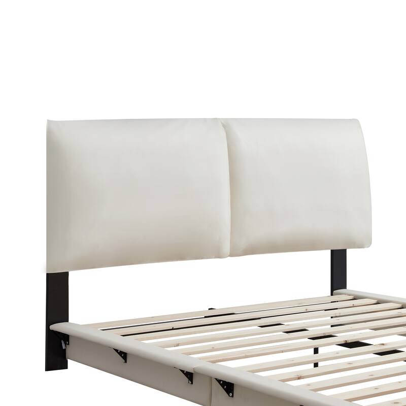 Floating Bed Frame Low Profile Bed Upholstered Platform Bed