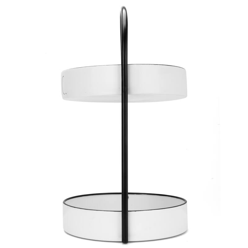 Rae Dunn 2 Tiered Farmhouse Enamel Metal Look Countertop Caddy