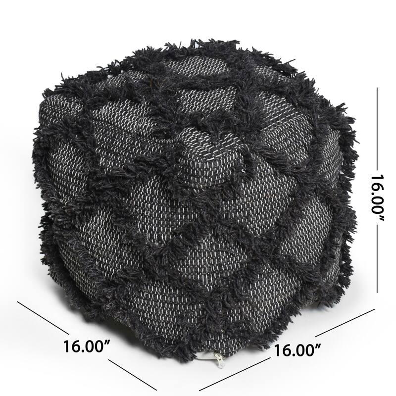 Stylish look Wool and Cotton Pouf Easy to maintain